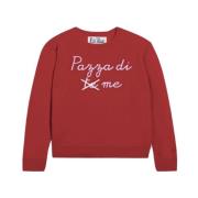 MC2 Saint Barth Rundhalsad Pullover Galen mig Red, Dam