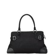 Salvatore Ferragamo Pre-owned Pre-owned Canvas totevskor Black, Dam