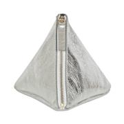 Liviana Conti Geometrisk Pouch för A4 Dokument Gray, Dam