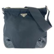 Prada Vintage Pre-owned Canvas crossbodyvskor Black, Dam