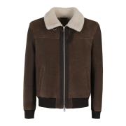 Stewart Shearling Garland Jacka Brown, Herr