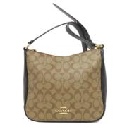 Coach Pre-owned Pre-owned Tyg axelremsvskor Beige, Dam