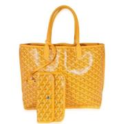 Goyard Vintage Pre-owned Canvas axelremsvskor Yellow, Dam