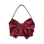 MC2 Saint Barth Sammet clutch med rosett Red, Dam