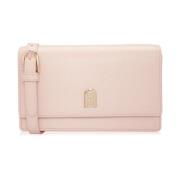 Furla Mini Crossbody Väska med Logo Plaque Pink, Dam