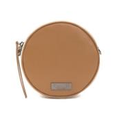 Pompei Donatella Läder Crossbody-väska med Logofoder Brown, Dam