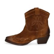 Billi Bi Västernstil Mocka Cowboy Boots Brown, Dam