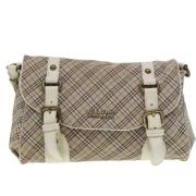 Burberry Vintage Pre-owned Canvas axelremsvskor Beige, Dam