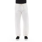 Baldinini Chino Byxor - Framknappstängning White, Herr