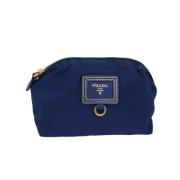 Prada Vintage Pre-owned Nylon prada-vskor Blue, Dam