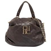 Carolina Herrera Pre-owned Pre-owned Laeder handvskor Brown, Dam