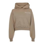 Sporty & Rich Vendome hoodie med känguruficka Beige, Dam