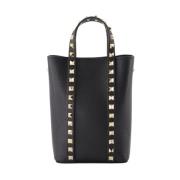 Valentino Garavani Studded Läder Crossbody Väska Black, Dam