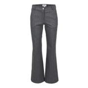 DNM Pure Elegant Grå Pinstripe Byxor Gray, Dam