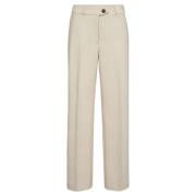 Co'Couture Beige High Waist Straight Fit Byxor Beige, Dam