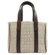 Bvlgari Vintage Pre-owned Canvas handvskor Brown, Dam