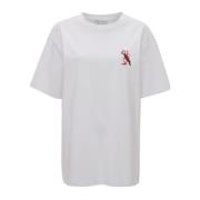 JW Anderson Ankare Logga Bomull T-shirt Vit White, Herr