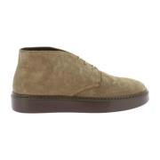 Doucal's Beige Chukka Sneaker Espresso Tobak Beige, Herr