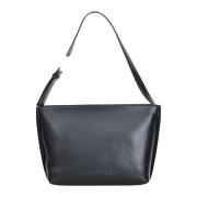 Calvin Klein Svart Shopper Väska med Eleganta Detaljer Black, Dam