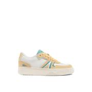 Lacoste Tillverkade Låga Sneakers Gul/Off White Multicolor, Dam