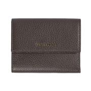 Trussardi Läderplånbok med tryckknappstängning Brown, Dam