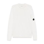 C.p. Company Stickad Pullover M12 Stil White, Herr