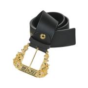 Versace Jeans Couture Barockspänne läderbälte Black, Dam