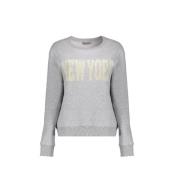 Geisha New York Chestprint Sweater Gray, Dam