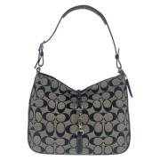 Coach Pre-owned Pre-owned Canvas axelremsvskor Gray, Dam