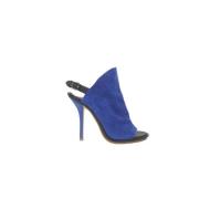 Balenciaga Vintage Pre-owned Mocka klackskor Blue, Dam