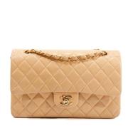 Chanel Vintage Pre-owned Laeder chanel-vskor Beige, Dam