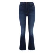 Mother Stretch bomullsjeans med koppar detaljer Blue, Dam