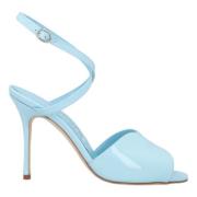 Manolo Blahnik Laeder sandaler Blue, Dam