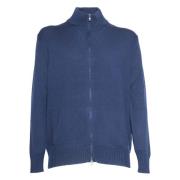 Ballantyne Marinblå Zippad Cardigan Blue, Herr