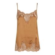 Ermanno Scervino Stilren Top för Kvinnor Brown, Dam