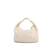 Bottega Veneta Vintage Pre-owned Laeder axelremsvskor Beige, Dam