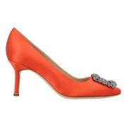 Manolo Blahnik Tyg klackskor Orange, Dam