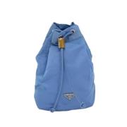 Prada Vintage Pre-owned Nylon prada-vskor Blue, Dam