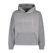 Purple Brand Varm Fleece Hoodie Gray, Herr