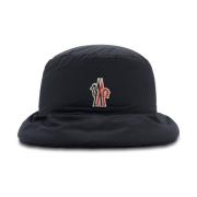 Moncler Branded Bucket Hat i svart Black, Unisex