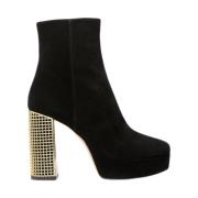 Michael Kors Svart Platform Bootie Stil Black, Dam