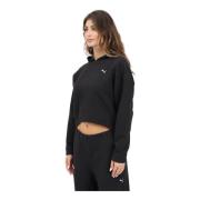 Puma Texturerad Studio Hoodie Svart Kvinnor Black, Dam