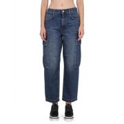 Stella McCartney Cargo Jeans med knappstängning Blue, Dam