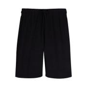 Vilebrequin Solida Unisex Linne Jersey Bermuda Shorts Black, Herr