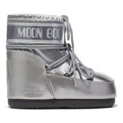 Moon Boot Låg Glance Silver Ikon Sneakers Gray, Dam