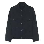 Golden Goose Denim Over Jacket med Stenar Black, Dam