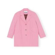 Ganni Stilren Blazer för Kvinnor Pink, Dam