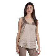 Brunello Cucinelli Sleeveless Tops Beige, Dam