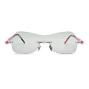 Kuboraum Rimless Mask Solglasögon - Silver/Fuchsia Pink, Dam