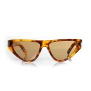 Yves Saint Laurent Vintage Pre-owned Tyg solglasgon Brown, Dam